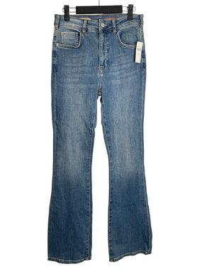 NWT Pilcro Anthropologie Flare Bootcut Jeans Medium Wash High Rise Size 27